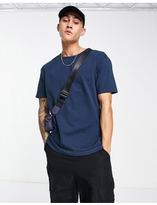 ASOS DESIGN - T-shirt pesante comoda blu navy