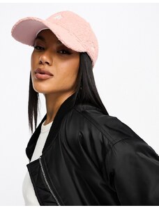 New Era - Cappellino in pile borg rosa chiaro con logo LA piccolo