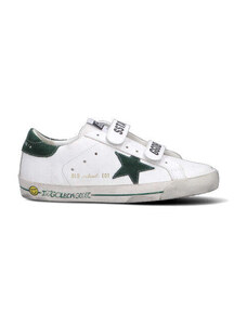 GOLDEN GOOSE Sneaker bimbo bianca/verde in pelle SNEAKERS
