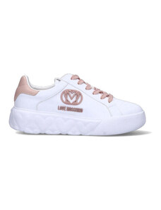 LOVE MOSCHINO Sneaker donna bianca/rosa in pelle SNEAKERS