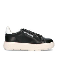 LOVE MOSCHINO Sneaker donna nera in pelle SNEAKERS