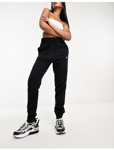 Nike - Joggers slim a vita alta neri con mini logo-Nero