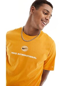 Nike Running - Heritage Dri-FIT - T-shirt arancione-Blu navy