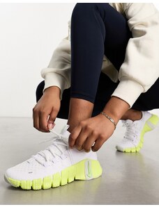 Nike Training - Free Metcon 5 - Sneakers bianche e lime-Bianco