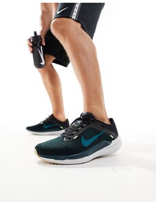Nike Running - Air Winflo 10 - Sneakers nere e verde-azzurro-Nero