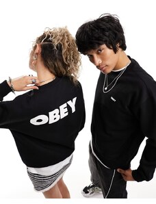 Obey - Bold - Felpa nera unisex con logo-Nero
