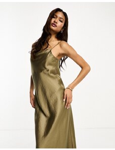 Selected Femme - Vestito sottoveste in raso oro