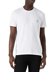 ORIGINAL PENGUIN Knt Grafico Pride Pete T-Shirt, Bianco Brillante, L Uomo