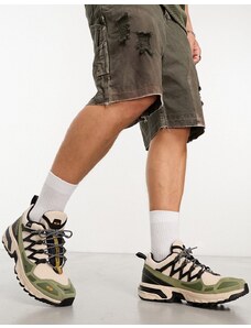 Salomon - ACS+ CSWP - Sneakers unisex impermeabili grigio cemento e verde lichene scuro-Neutro