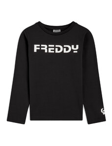 Freddy T-shirt bambina manica lunga con logo a contrasto