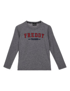 Freddy T-shirt manica lunga da bambino o bambina con stampa college