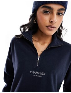 Noisy May - Chamonix - Maglione blu navy con zip corta