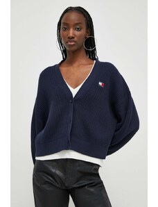 Tommy Jeans cardigan in cotone colore blu navy