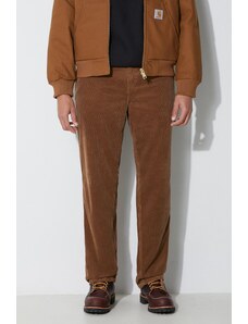 Carhartt WIP pantaloni in velluto a coste colore marrone