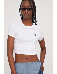 Tommy Jeans t-shirt in cotone donna colore bianco
