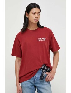 Levi's t-shirt in cotone uomo colore granata