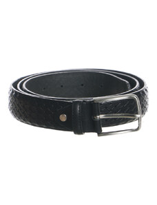 Leather Trend Bruce - Cintura Intrecciata Nera In Vera Pelle