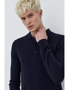 HUGO maglione in lana uomo colore blu navy