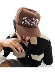 Obey - Rush - Cappellino snapback marrone con 6 pannelli