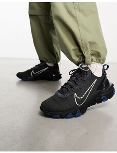 Nike - React Vision - Sneakers nere e blu-Nero