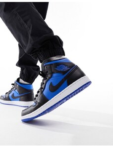 Air Jordan 1 - Sneakers alte blu reale e nero