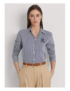 Lauren Ralph Lauren RALPH LAUREN - Camicia in popeline di cotone a righe, Colore Blu, Taglia Internazionale Donna XL