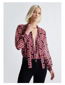 LIU JO - Camicia con stampa geometrica, Colore Fantasia, Taglia Standard Donna 42