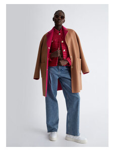 LIU JO - Cappotto reversibile in misto lana, Colore Beige, Taglia Standard Donna 44
