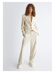 LIU JO - Blazer in velluto, Colore Bianco, Taglia Standard Donna 42