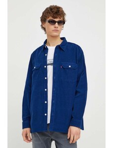 Levi's camicia in cotone uomo colore blu navy