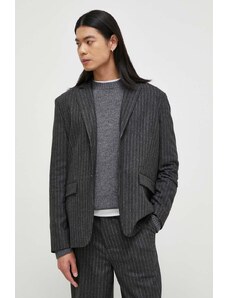 Samsoe Samsoe blazer con aggiunta di lana colore grigio