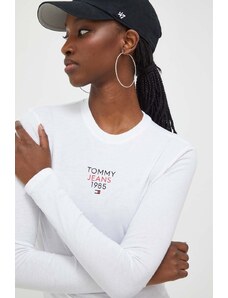 Tommy Jeans camicia a maniche lunghe donna colore bianco