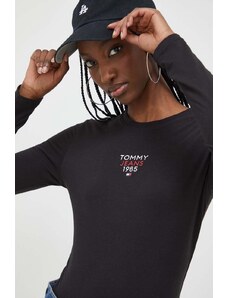 Tommy Jeans camicia a maniche lunghe donna colore nero