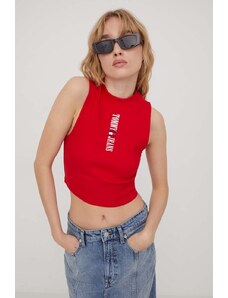 Tommy Jeans top donna colore rosso