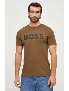 Boss Orange BOSS t-shirt in cotone BOSS CASUAL uomo colore verde