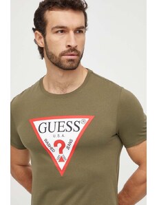 Guess t-shirt in cotone uomo colore verde
