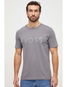 Boss Green t-shirt uomo colore grigio