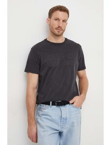 Guess t-shirt in cotone uomo colore grigio con applicazione