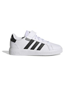 Sneakers bianche da bambino con strisce a contrasto adidas Grand Court 2.0 El K