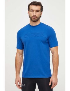 Guess t-shirt uomo colore blu con applicazione