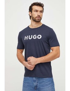 HUGO t-shirt in cotone uomo colore blu navy