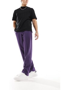 ASOS DESIGN - Pantaloni eleganti a fondo ampio viola