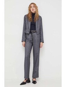 Bruuns Bazaar pantaloni donna colore grigio