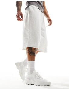 ASOS DESIGN - Sneakers bianche in maglia-Bianco