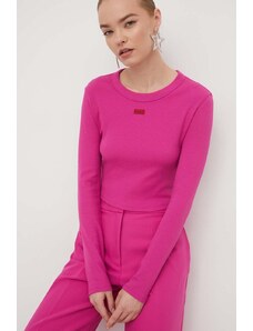 HUGO camicia a maniche lunghe donna colore rosa