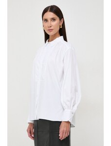 BOSS camicia in cotone donna colore bianco