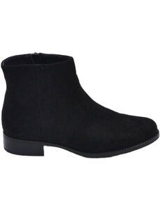 Malu Shoes Stivaletti donna chelsea boots in ecopelle scamosciata nero fondo sottile zip laterale alla caviglia comodo