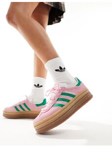 adidas Originals - Gazelle Bold - Sneakers rosa pastello e verde