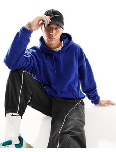 Nike Club - Felpa blu in pile con cappuccio