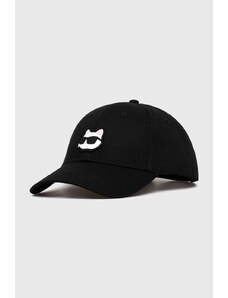 Karl Lagerfeld berretto da baseball in cotone colore nero con applicazione